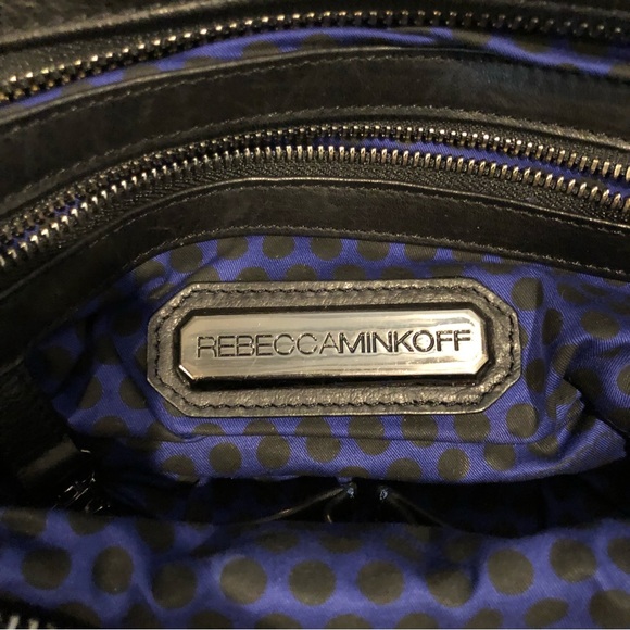 Rebecca Minkoff Leather MAB satchel in cream and black - Picture 6 of 7